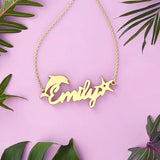 Dolphin & Star Bracelet for Little Girl - Personalized Kids Baptism Jewelry
