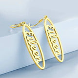 Personalized Name Earrings Stainless Steel Mother's Gift