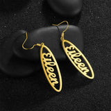 Personalized Name Earrings Stainless Steel Mother's Gift