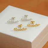 Personalized Name Earrings Stainless Steel Jewelry