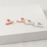 Personalized Name Earrings Stainless Steel Jewelry