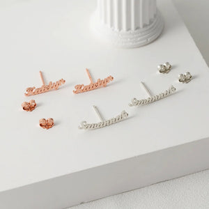 Personalized Name Earrings Stainless Steel Jewelry