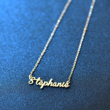 NOKMIT Name Necklace Stainless Steel Plated Minimalistic Pendant