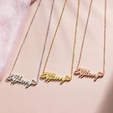 NOKMIT Name Necklace Stainless Steel Silver Unique Style Name Necklace