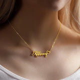 NOKMIT Name Necklace Stainless Steel Silver Unique Style Name Necklace