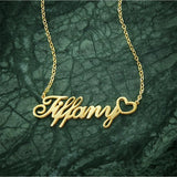NOKMIT Name Necklace Stainless Steel Silver Unique Style Name Necklace