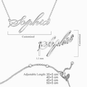 Women's Personalized Name Necklace Stainless Steel Choker Plated Gift