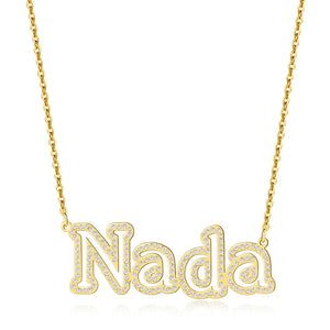 Personalized Diamonds Name Necklace Stainless Steel Jewelry