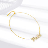 Personalized Diamonds Name Necklace Stainless Steel Jewelry
