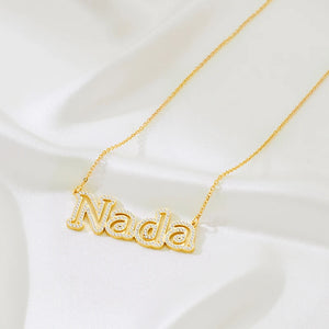 Personalized Diamonds Name Necklace Stainless Steel Jewelry