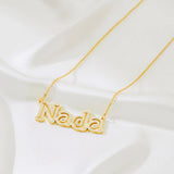 Personalized Diamonds Name Necklace Stainless Steel Jewelry