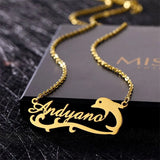 Personalized Dolphin Pendant Stainless Steel Necklace
