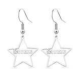 Personalized Name Earrings Star Shape Gift for Women
