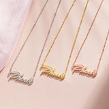 Stainless Steel Name Necklace Choker for Women