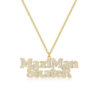 Women's Plated Nameplate Chain Necklace Personalized Birthday Gift