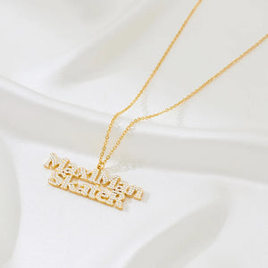 Women's Plated Nameplate Chain Necklace Personalized Birthday Gift