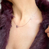 Love Heart Name Pendant Necklace for Couple