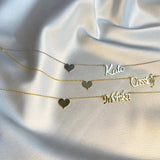 Love Heart Name Pendant Necklace for Couple