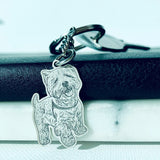 Custom Photo Engraved Stainless Steel Keychain - Family Gift