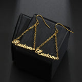 Personalized Name Chain Earrings Plated Women Party Gift