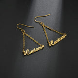 Personalized Name Chain Earrings Plated Women Party Gift