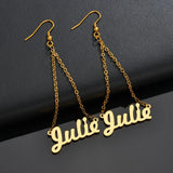 Personalized Name Chain Earrings Plated Women Party Gift