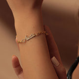 Personalized Pave Diamond Name Bracelet For Women