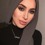 NOKMIT Custom Arabic Name Necklace - Silver Stainless Steel Chain Pendant