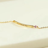Personalized Bar Bracelet,Custom Name Stainless Steel Bracelet