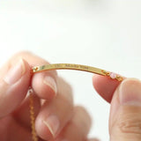 Personalized Bar Bracelet,Custom Name Stainless Steel Bracelet
