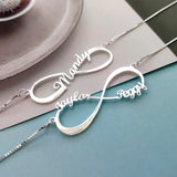 Personalized Pendant Name Necklace Infinity Stainless Steel Chain