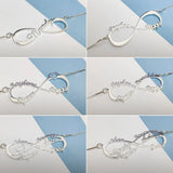 Personalized Pendant Name Necklace Infinity Stainless Steel Chain