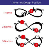 Personalized Pendant Name Necklace Infinity Stainless Steel Chain