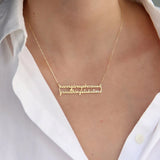 Love Letter Pendant Necklace Stainless Steel Chain Gift