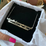 Love Letter Pendant Necklace Stainless Steel Chain Gift