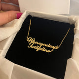 Love Letter Pendant Necklace Stainless Steel Chain Gift