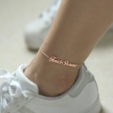 Personalized Stainless Steel Name Anklet Silver Leg Foot Chain Jewelry