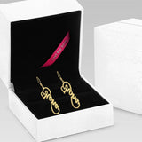 Stainless Steel Name Drop Earrings Personalized Letters Chain Jewelry