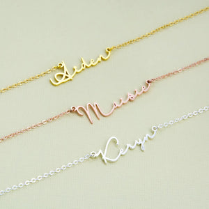 NOKMIT Stainless Steel Name Necklace Jewelry Pendant Necklaces