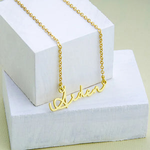 NOKMIT Stainless Steel Name Necklace Jewelry Pendant Necklaces