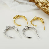 Mirror Silver Bowknot Earrings 925 Sterling Silver Hoop Earring