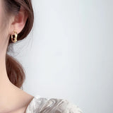 Mirror Silver Bowknot Earrings 925 Sterling Silver Hoop Earring