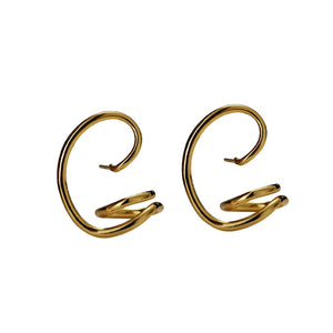 3D Geometric Studs Earrings 925 Silver Ins Dress Jewelry