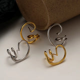 3D Geometric Studs Earrings 925 Silver Ins Dress Jewelry