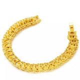 Heart Flower 24k Gold Bracelet for Women, Wedding Jewelry Gift
