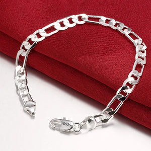 925 Sterling Silver 8 Inch 4MM/6MM Chain Bracelet Wedding Gift