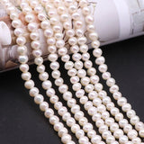 8mm Natural Pearl 925 Sterling Silver Chain Necklace Woman Engagement Wedding