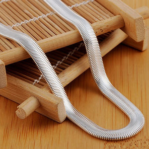 925 Sterling Silver 6MM Snake Chain Necklace For Men Wedding