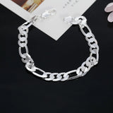 925 Silver Sideways Bracelet 8MM - Party Wedding Jewelry