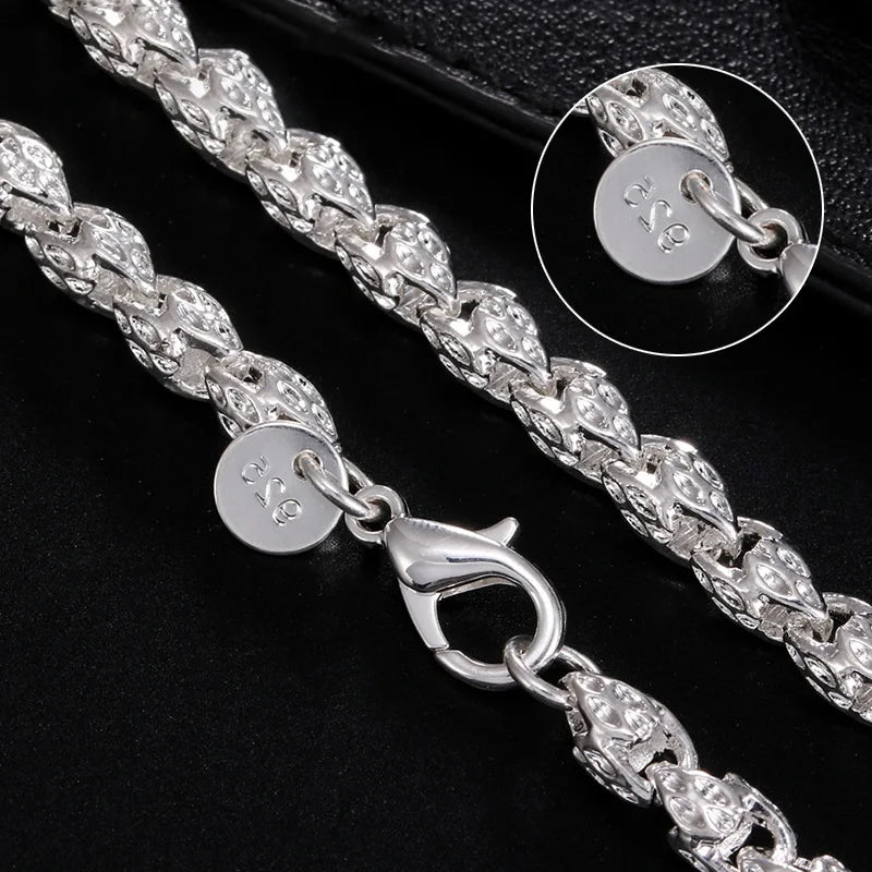 925 Silver 20/24 Inch 5MM Dragon Head Chain Necklace For Party Wedding Gift